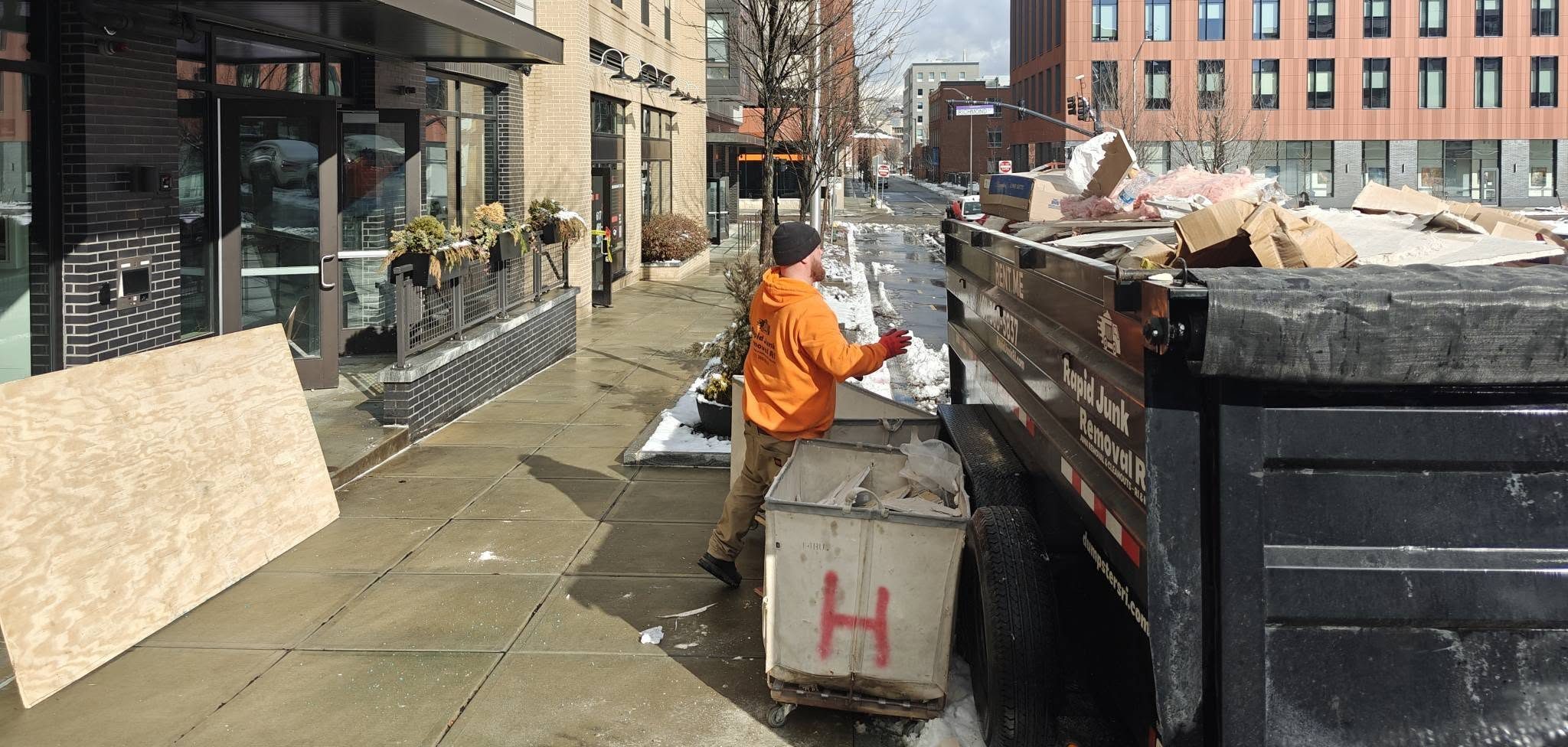commercial junk removal completed by Rapid Junk Removal RI