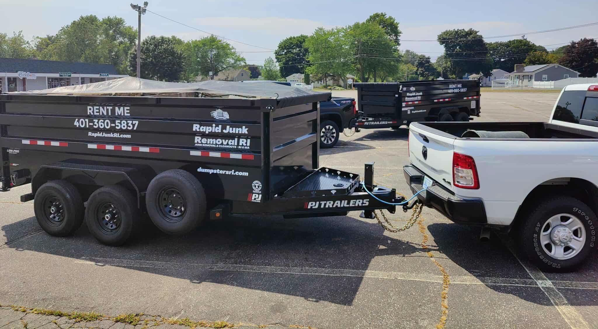 Rapid Junk Removal RI Trucks and Dumpsters